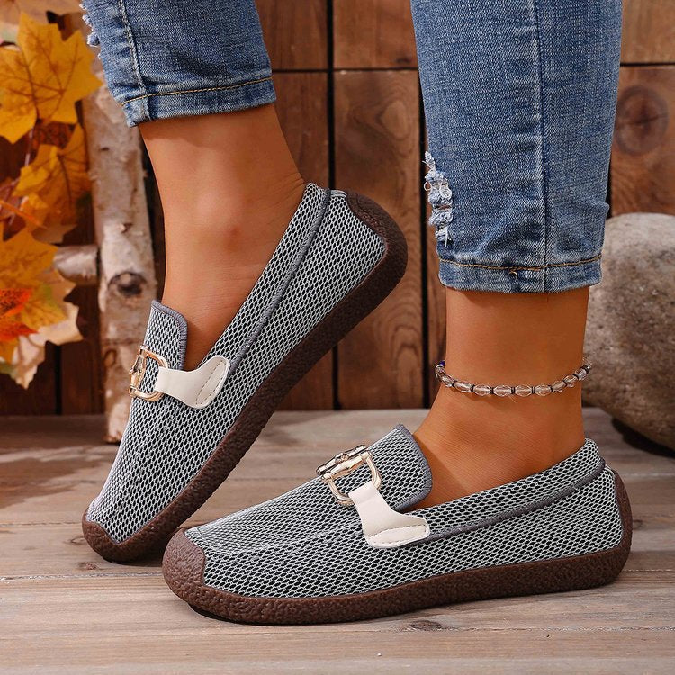 Damen Komfortable Freizeitschuhe mit dekorativen Schnallen R&B