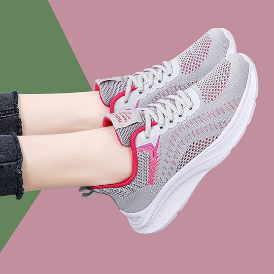 Damen Atmungsaktive Freizeitschuhe mit flexiblem Obermaterial und stoßdämpfender Sohle R&B