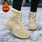 Damen gefütterte Winterstiefel mit rutschfester Profilsohle und komfortablem Innenfutter