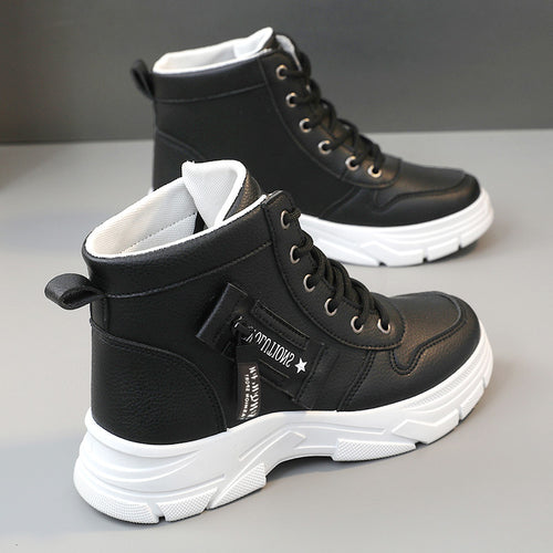 Damen sportliche High-Top Sneakers mit modischem Design und dämpfender Sohle R&B
