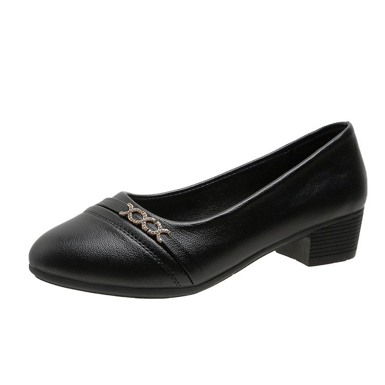 Damen elegante Pumps mit modischem Riemen und funkelndem Schmuckdetail R&B