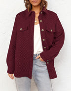 Damen Steppjacke mit Knopfleiste und Taschen R&B