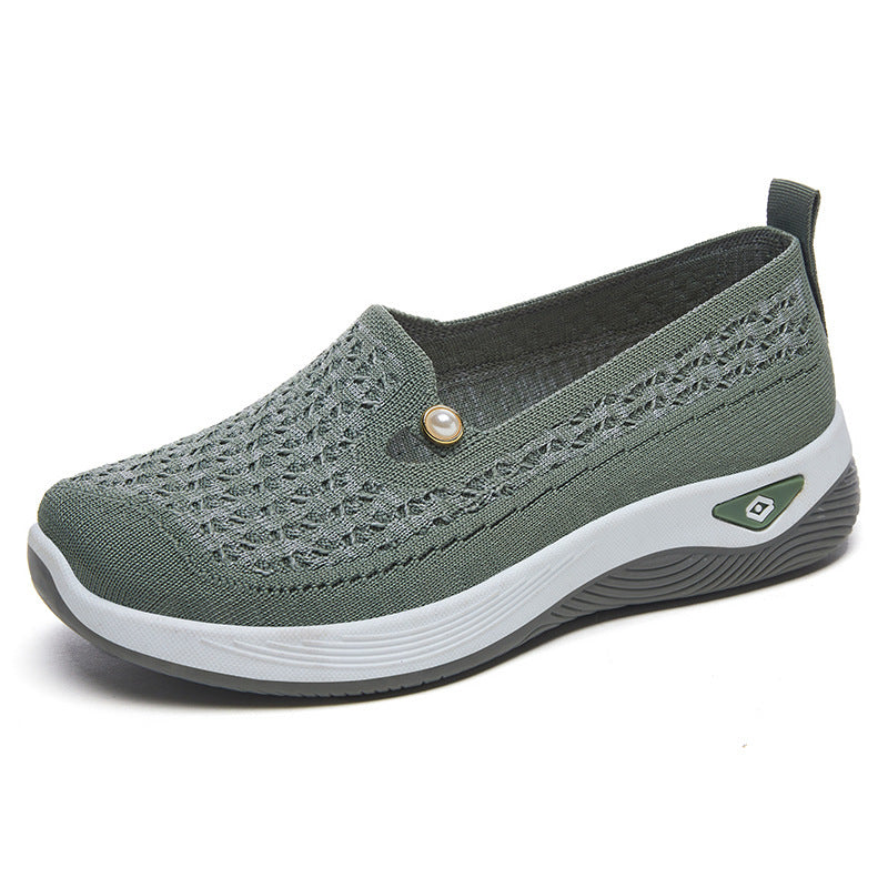 Damen Bequeme Slip-On Schuhe mit luftdurchlässigem Obermaterial und flexiblem Sohlendesign
