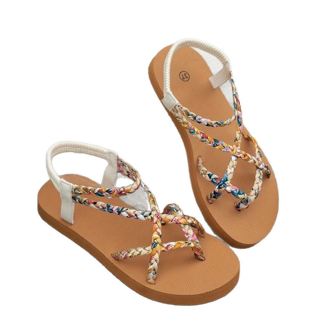 Damen Mode Sandalen mit geflochtenem Riemen R&B