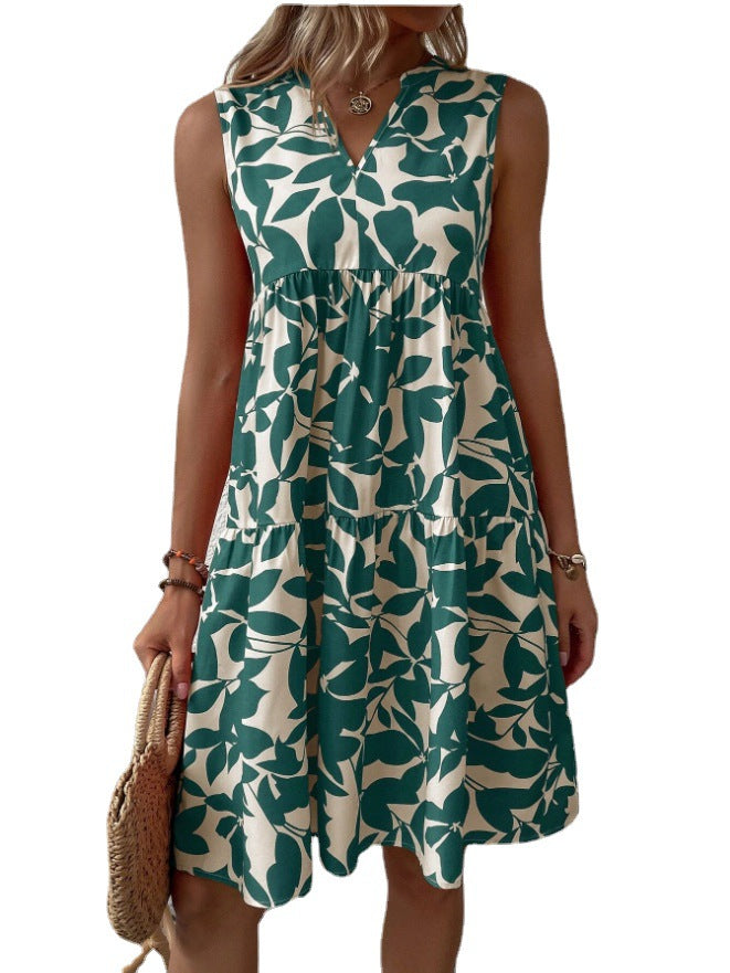Damen Blumenkleid im lässigen A-Linien-Design R&B