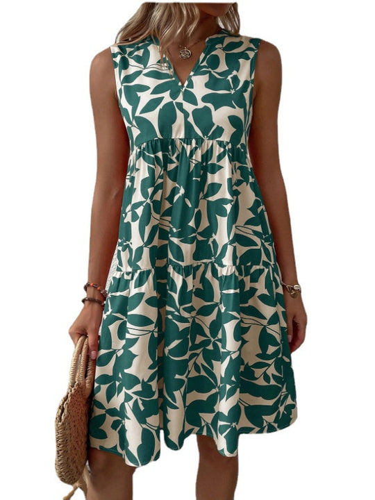 Damen Blumenkleid im lässigen A-Linien-Design R&B