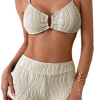 Damen Hochgeschnittenes Bikini-Set mit raffinierter Raffung R&B