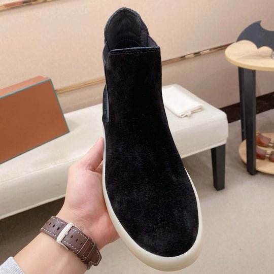 Damen Chelsea Boots aus hochwertigem Wildleder mit flexiblem Gummizug R&B