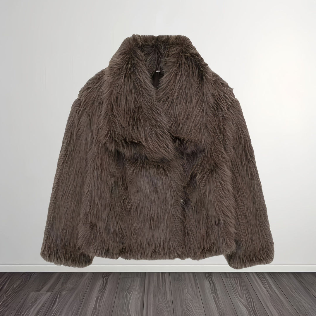Damen Modische Kunstpelzjacke R&B