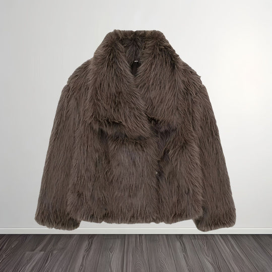 Damen Modische Kunstpelzjacke R&B