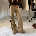 Damen weite Baumwollhose mit eleganter Schnittführung und praktischen Taschen R&B