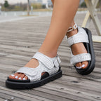 Damen komfortable Sandalen mit verstellbarem Riemendesign und ergonomischem Fußbett R&B