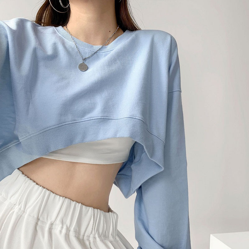 Damen Cropped Sweatshirt