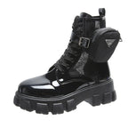 Damen Chunky Combat Boots mit praktischen Stauraum und modischen Details R&B