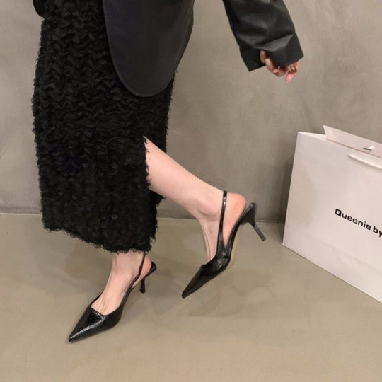 Damen Slingback High Heel Pumps mit elegantem metallic Finish R&B