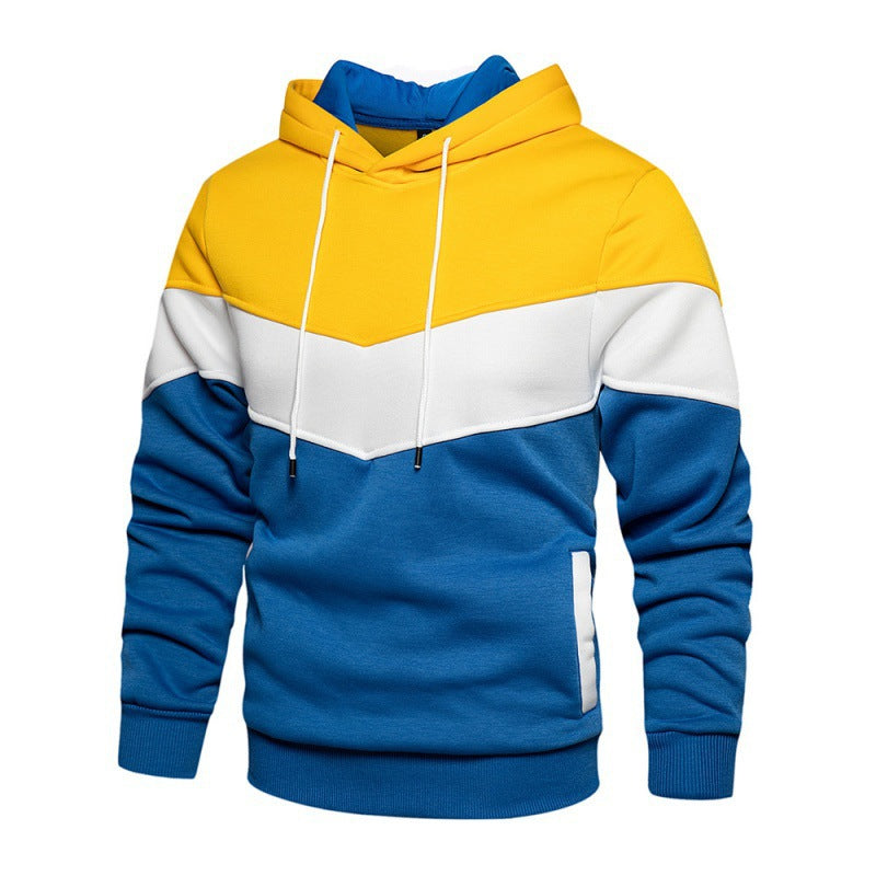 Herren Sportlicher Kapuzenpullover mit modernem Farbblockdesign und atmungsaktiven Eigenschaften R&B