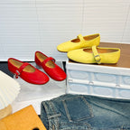Damen Elegante Ballerinas mit modischem Riemen und komfortabler Innensohle R&B