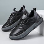 Damen Modische Leder Sneakers mit dämpfender Sohle und hohem Tragekomfort R&B