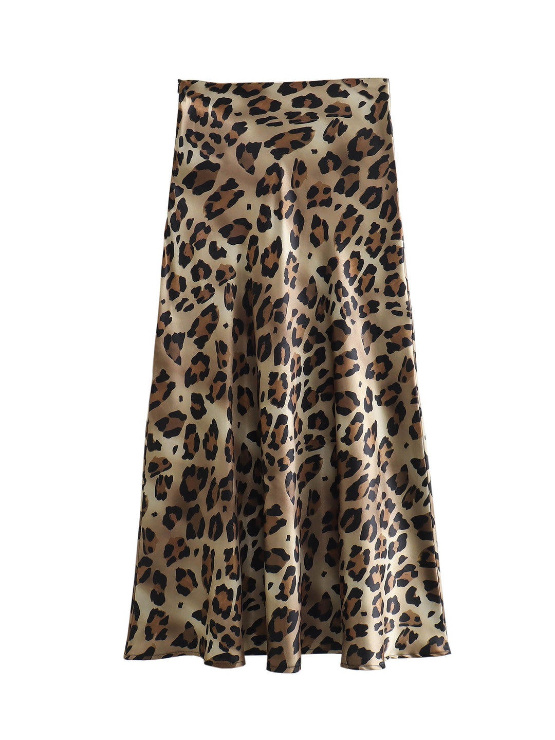 Damen eleganter Maxirock im stilvollen Leoprint R&B