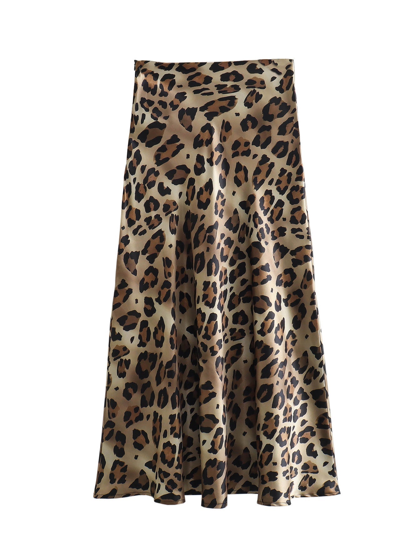 Damen eleganter Maxirock im stilvollen Leoprint