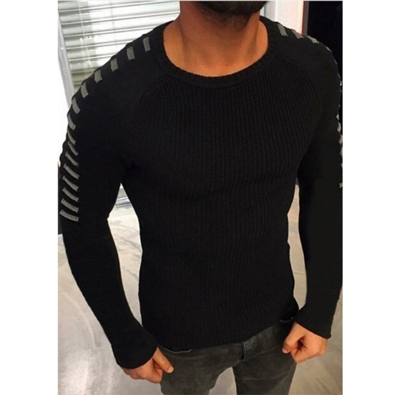 Herren strukturierter Pullover mit modernem Schnitt und kreativen Details R&B