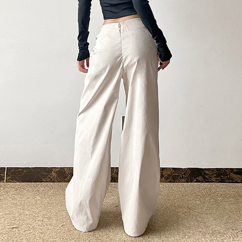 Damen elegante Palazzo-Hose mit raffinierter Drapierung R&B