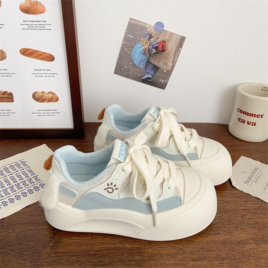 Damen Plattform-Sneaker mit verspielten Applikationen und bequemer Sohle R&B