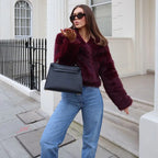 Damen Kuscheliger Fleece-Mantel R&B