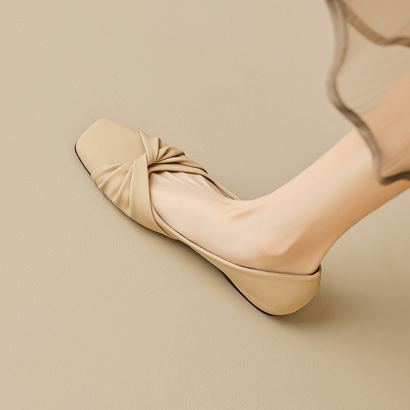 Damen Ballerinas mit elegantem Knotendesign und bequemer Sohle