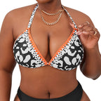 Damen Triangel-Bikini mit aufregendem Leoparden-Print R&B