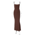 Damen Figurbetontes Langkleid mit schmalen Spaghetti-Trägern R&B