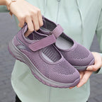 Damen Komfortable Slip-On Sneakers mit Klettverschluss R&B
