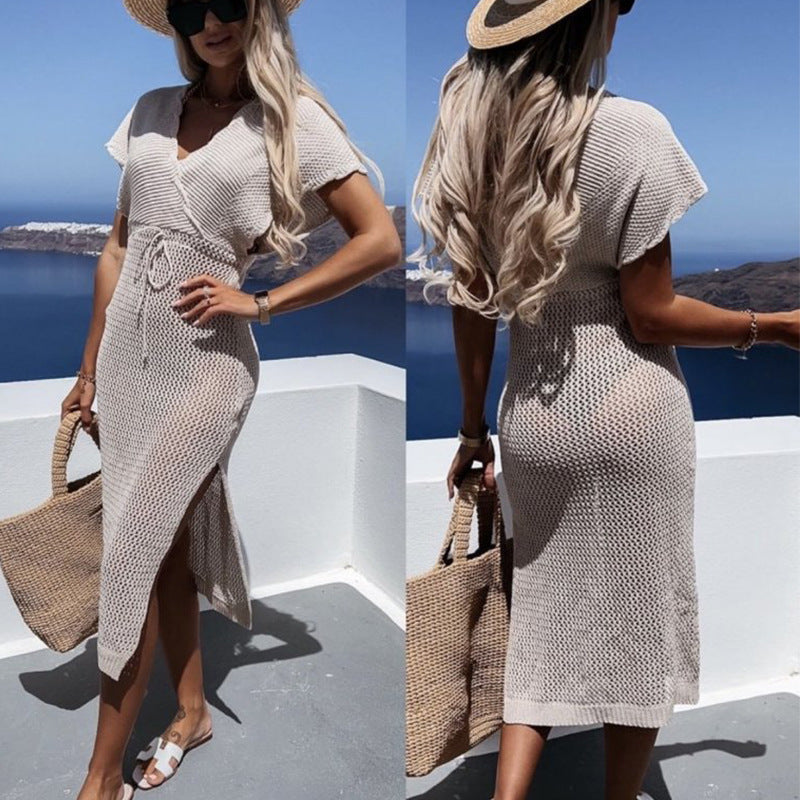 Damen strandfreundliches Netzkleid R&B