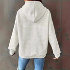 Damen lässiger Kapuzenpullover mit strukturiertem Design R&B