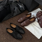 Damen Elegante Schnürschuhe mit modischem Lochmuster und hochwertigem Leder R&B
