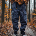 Herren bequeme Cargo-Hose mit seitlichen Taschen im lässigen Design