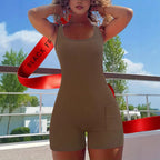 Damen Freizeit-Jumpsuit mit figurbetonender Passform und praktischer Seitentasche R&B