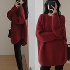Damen Oversized Strickpullover mit lässigem Schnitt und voluminösen Ärmeln R&B
