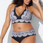 Damen Triangel-Bikini mit kontrastierenden Dessins R&B
