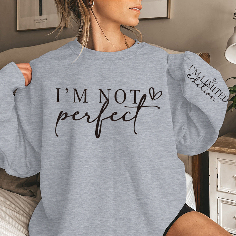 Damen Oversized Sweatshirt mit einzigartigem Statement-Print Heidi Mode