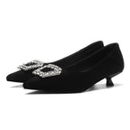 Damen Elegante und modische Ballerinas mit funkelndem Schmuckdetail R&B