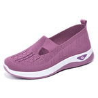 Damen Komfortable Slip-On Sneakers mit luftdurchlässigem Strickdesign R&B