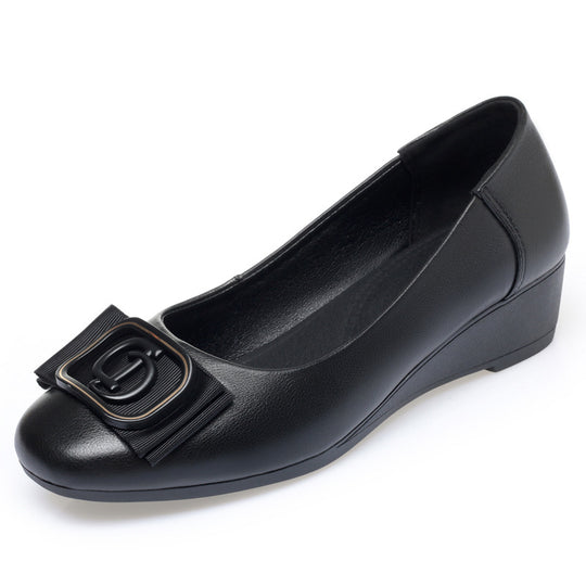 Damen Wedge-Pumps mit dekorativem Schmuckdetail und komfortablem Fußbett R&B
