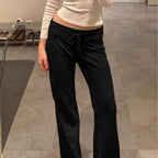 Damen weite Freizeit-Hose mit verstellbarem Bund und komfortablem Schnitt R&B