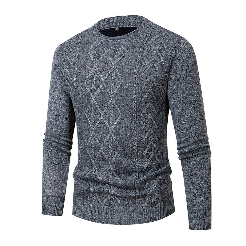 Herren Pullover mit strukturiertem Zopfmuster