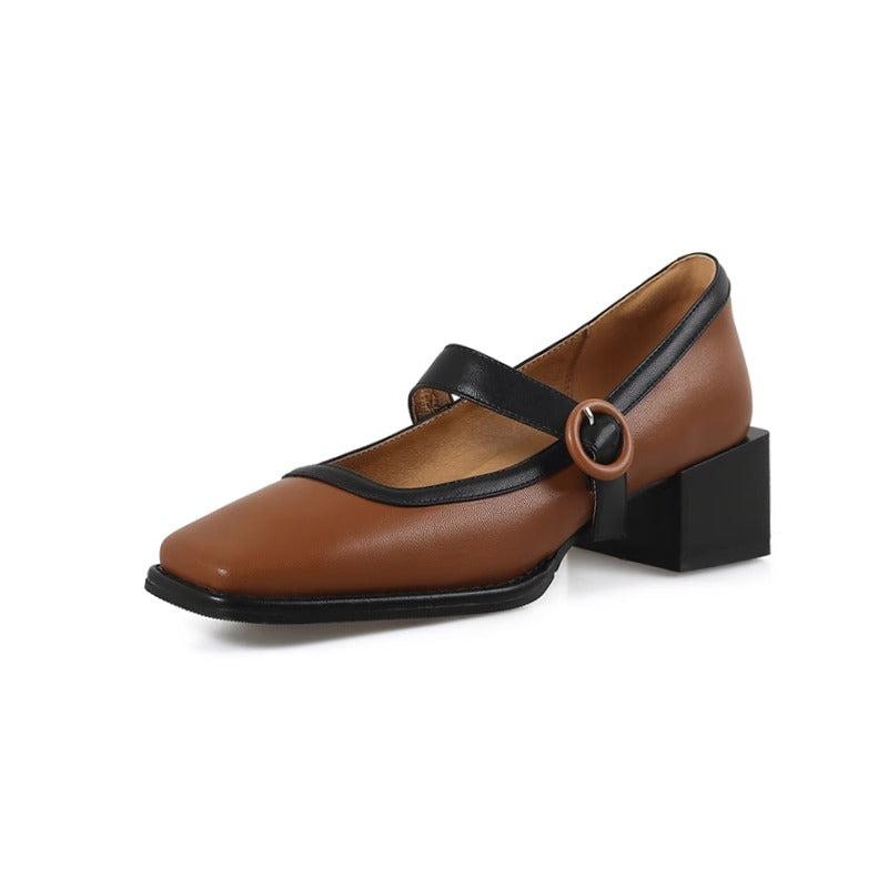 Damen klassische Chunky Heels R&B