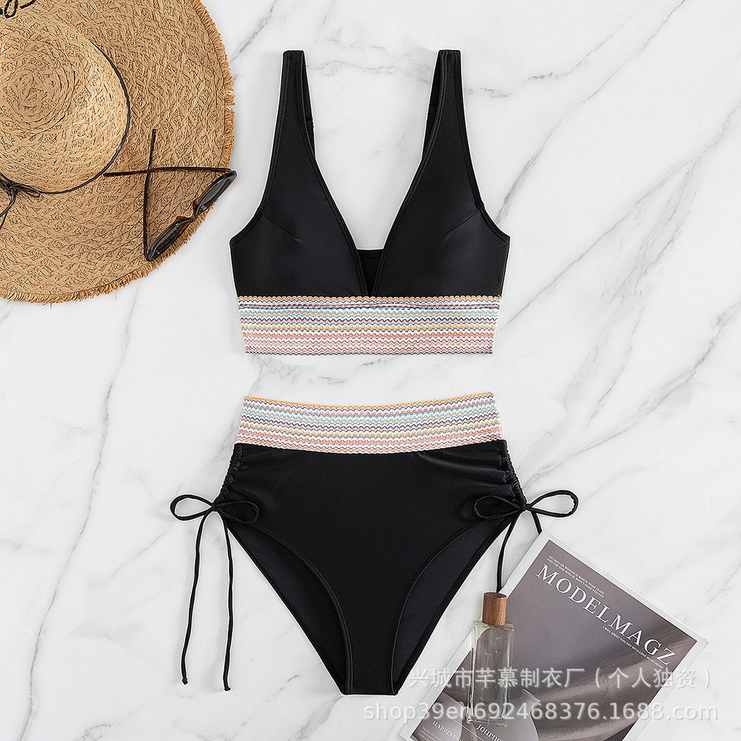 Damen Hochgeschnittener Sportbikini R&B