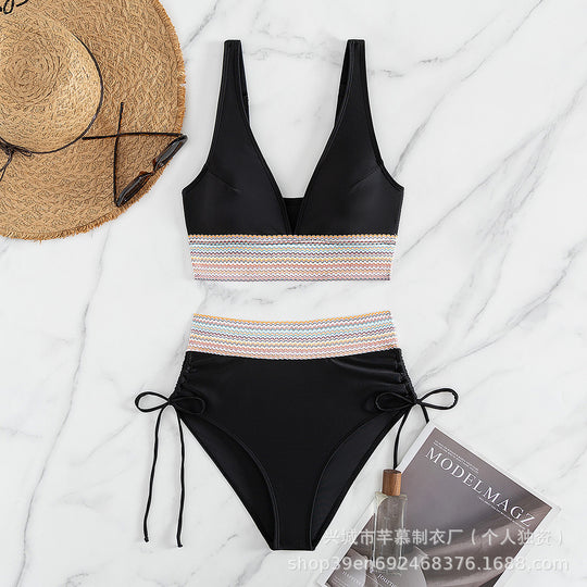 Damen Hochgeschnittener Sportbikini R&B