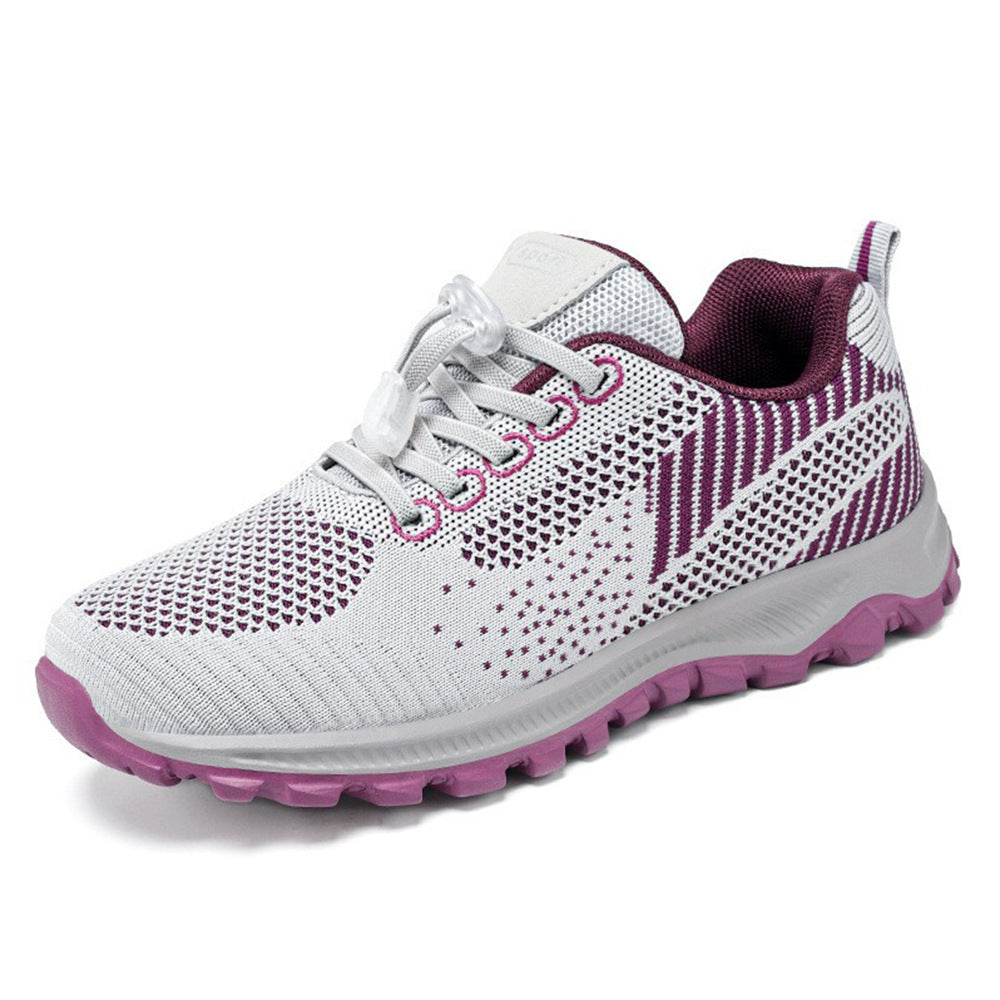Damen Sportliche Laufschuhe mit atmungsaktivem Strickdesign und flexibler Sohle R&B