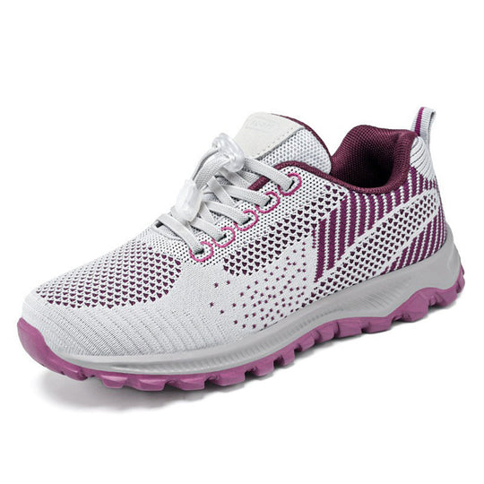 Damen Sportliche Laufschuhe mit atmungsaktivem Strickdesign und flexibler Sohle R&B